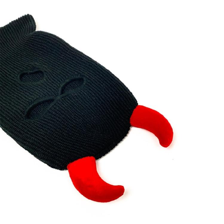 Devil Horn Halloween Caps Breathable Warm Balaclava Caps Adult Winter Cycling Hat Party Hat Soft Face Cover Caps