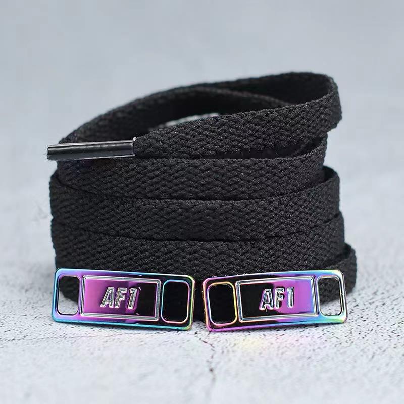 Set 4 Perechi Șireturi AF1 Negru Alb Șireturi Originale și Decorațiuni pentru Pantofi Set Accesorii Șireturi Pantofi Sport Pantofi Air Force