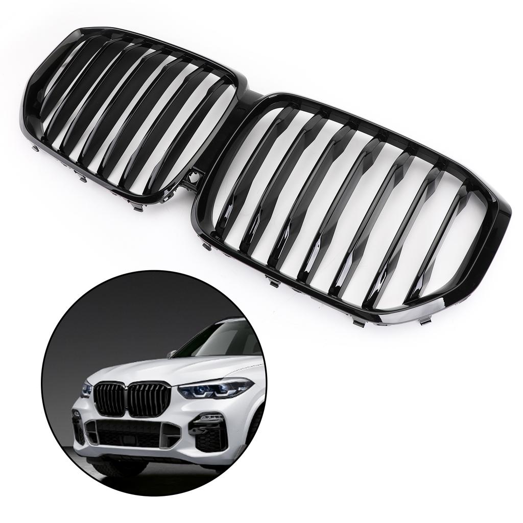 Glossy Gloss Black  Front Kidney Grill Grille Performance For 2019 BMW X5 G05