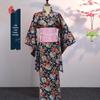 Japanese Wafu Hot Stamped Cotton Kimono for Girls - Bathrobe, Cosplay, Stage, or DIY Props