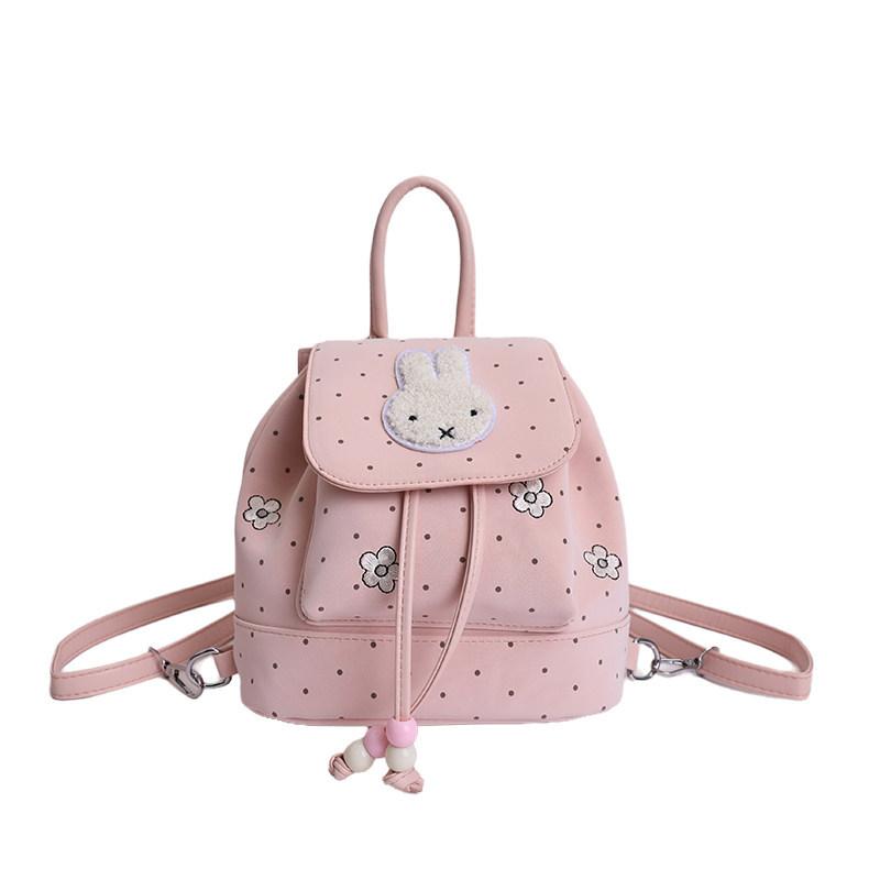 Schoolbag Super Fire Niche Polka Dot Backpack Women's 1011 New Foreign Sweet College Style Small School Bag Cute Casual Backpack