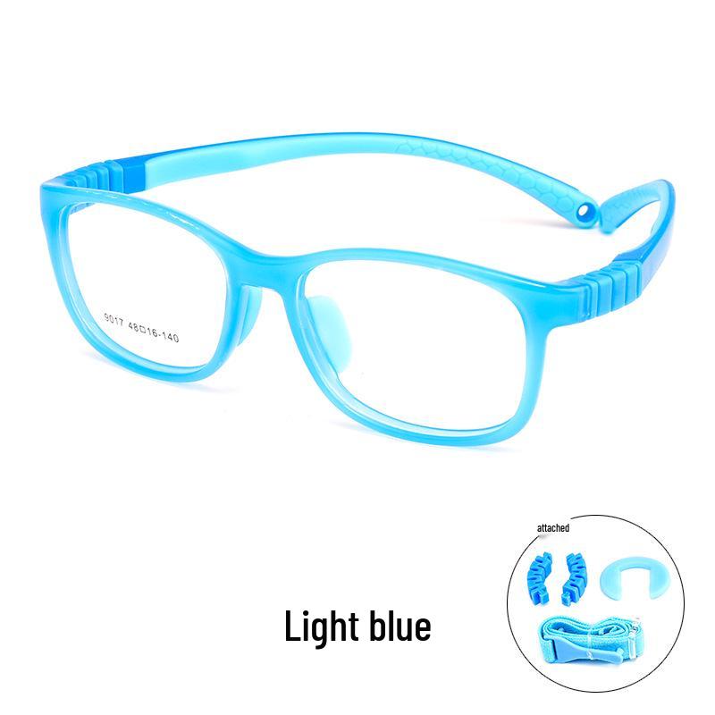Ultra-Light Silicone Kids' Glasses Frame 9017ET: Durable Myopia Frames for Boys and Girls