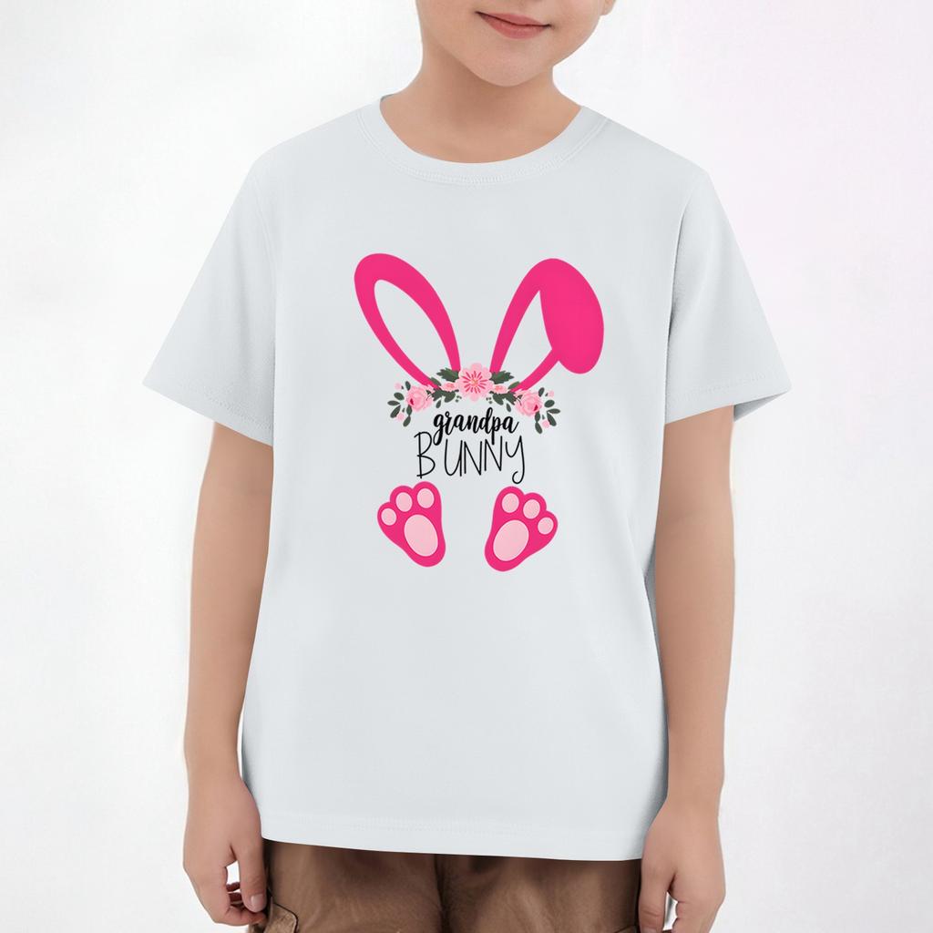 Easter Children's Neck Short Sleeve Print Top