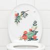Flower Mural Toilet Decoration Stickers Bathroom Decors Self-adhesive Paintings Removable PVC Sticker 1Piece