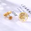 Earrings Korean Tree Of Life Earrings Temperament Stainless Steel Tree Of Life Earrings Gold Women'S Earrings