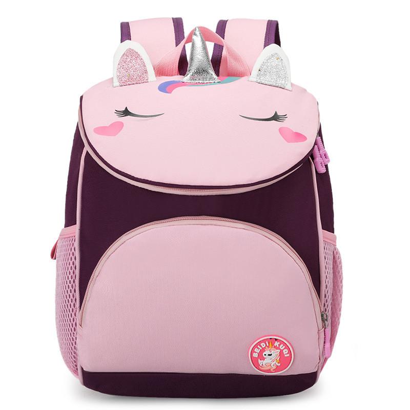 Kids Cartoon Dinosaur Backpack With Breathable Nylon For School And Travel