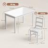 5 Piece Dining Room Set For 4 People Rectangular Dining Table And Chairs Made Of Solid Wood For Small Spaces White