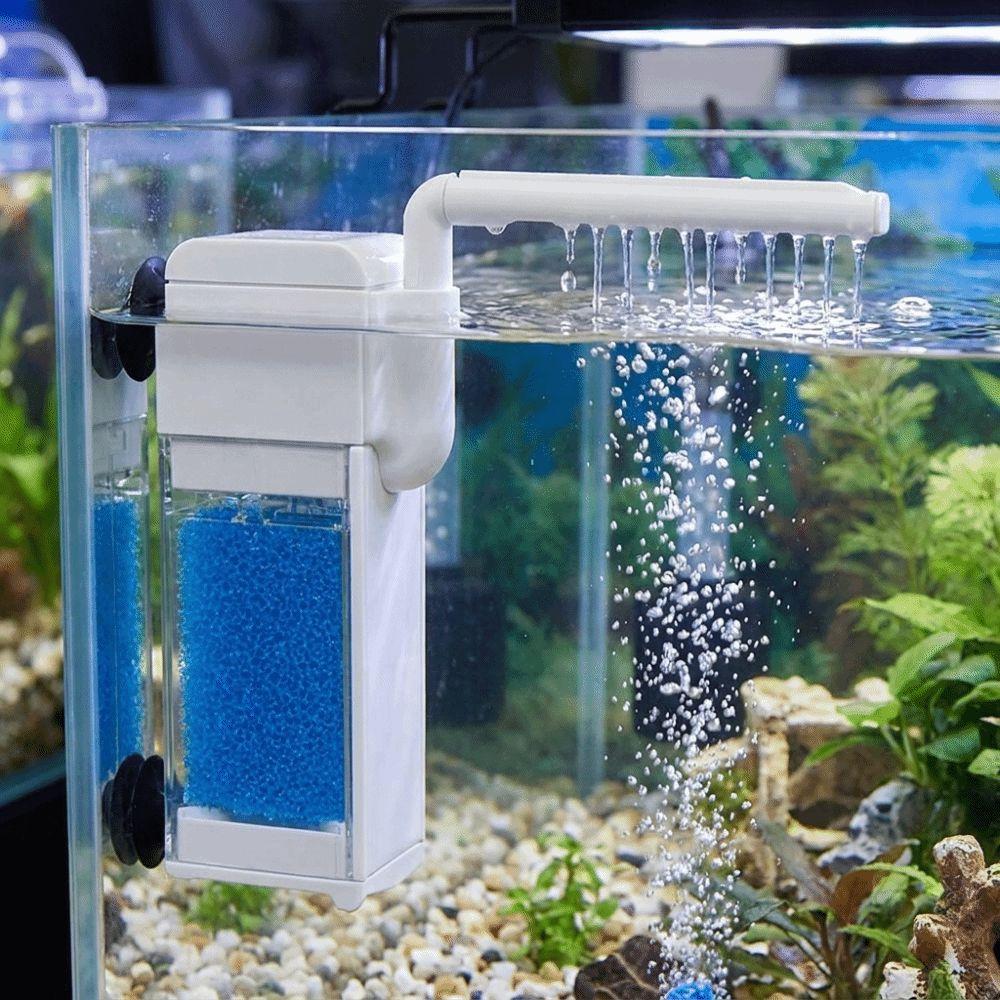 Wall-Mounted Fish Tank Filter Silent Oxygen Pump Rainy Sponge Filter Small Aquarium