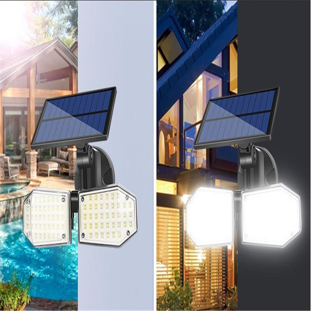 Double-head Solar Light 100led Outdoor Waterproof Wall-mounted Sensor  Floodlight