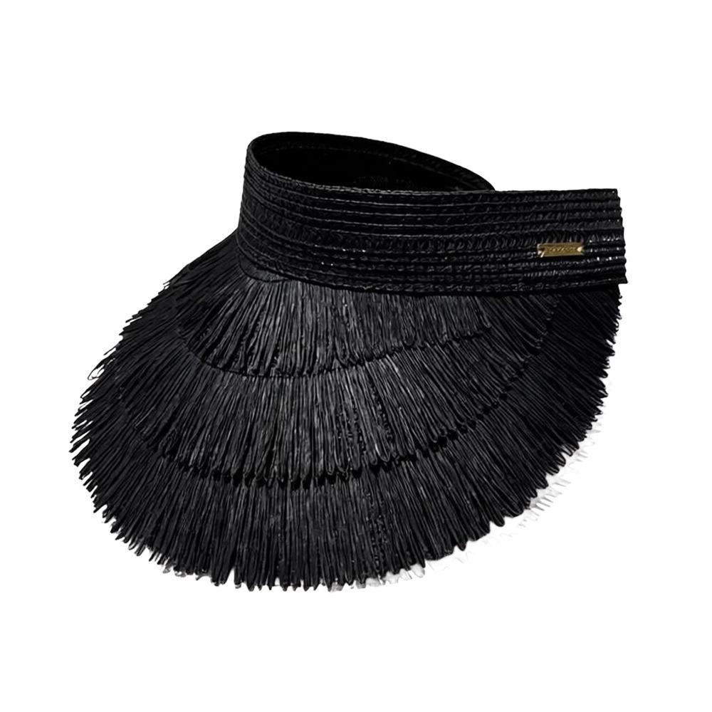 Tassel Sun Hat Wide Brim Empty Top Sun Hat Fashion Straw Hat  Women's