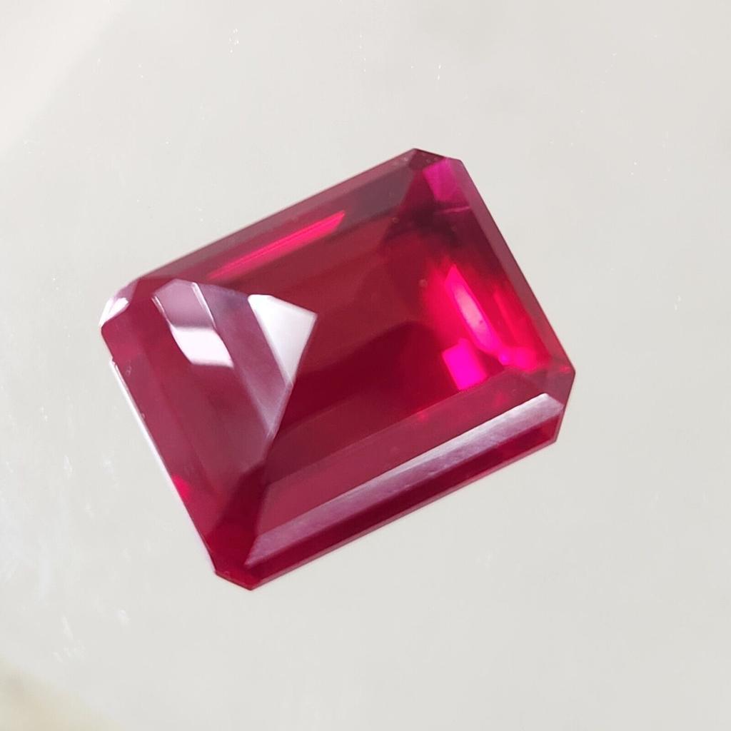 41.25 Ct Heated CERTIFIED Red Ruby Stunning Emerald Cut Loose Gemstone