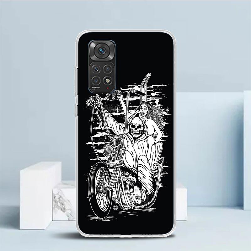 Motorcycle Gear Phone Case For Xiaomi Redmi Note 15 14 14S 13 12S 12 Pro Plus 11S 11 11T 11E 10S 10 + Soft TPU Back Cover Redmi