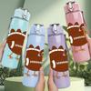 1PC Thanksgiving Turkey Bird 750ml Color Plastic Sports Water Bottle Leakproof Flip Straw Lid Suitable for Sports Office Home Use