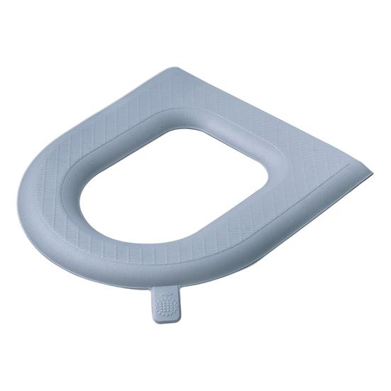 

Toilet Seat with Integrated Handle Easy to Clean EVA Waterproof Material Thickened Non-Slip Surface Quick Drying Toilet Seat сірий