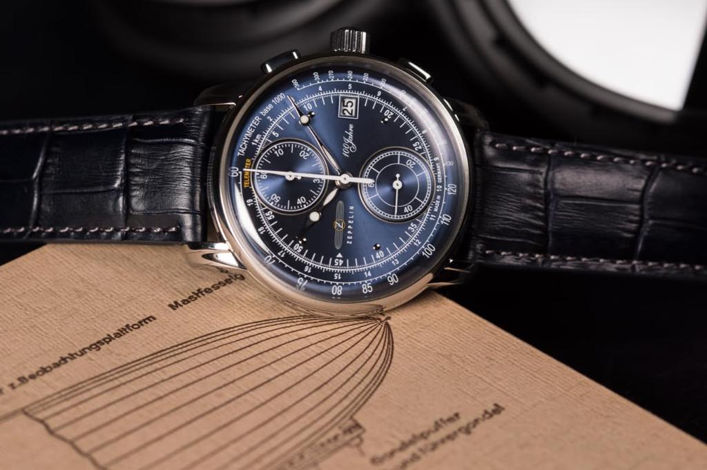 Zeppelin Men's 100th Anniversary Watch, Blue Dial, 86703 [Parallel Import]
