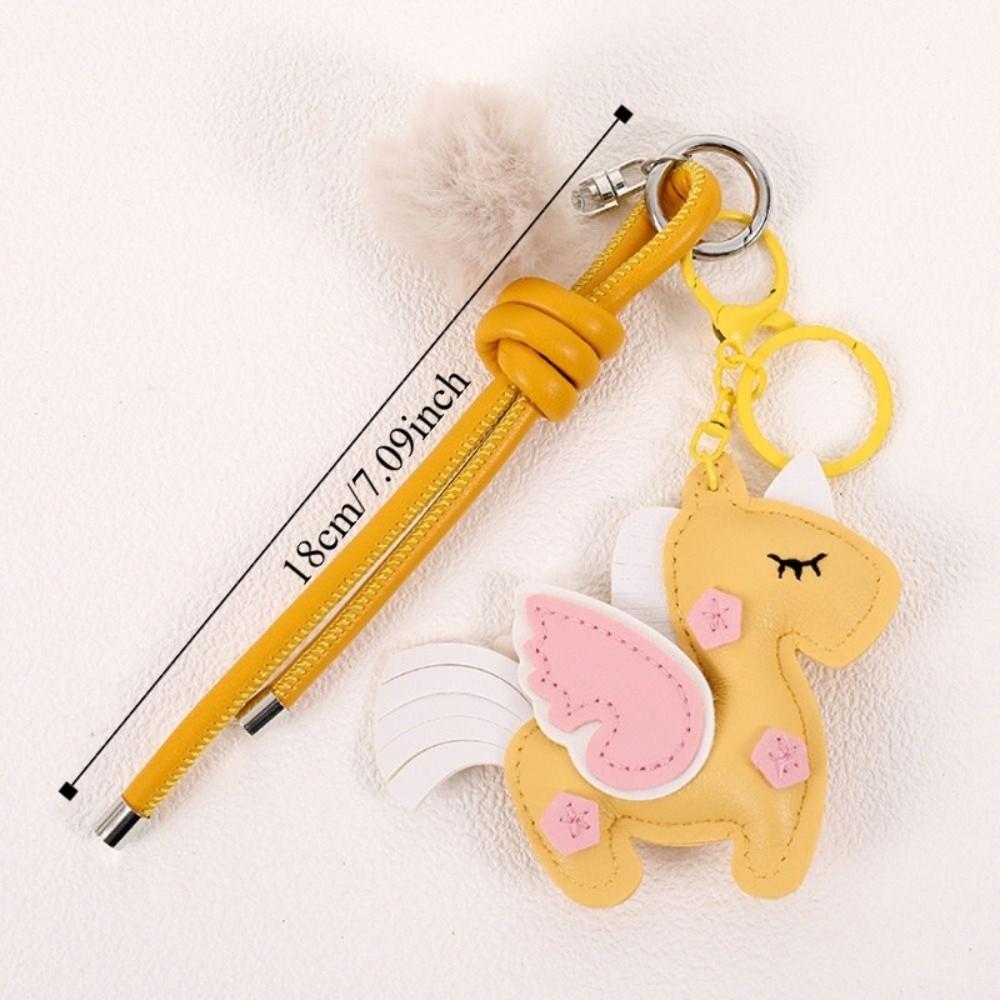 Cartoon Zodiac Pony Bag Pendant Elegant Chinese New Year Gift Kawaii Horse Keychain Birthday Gift