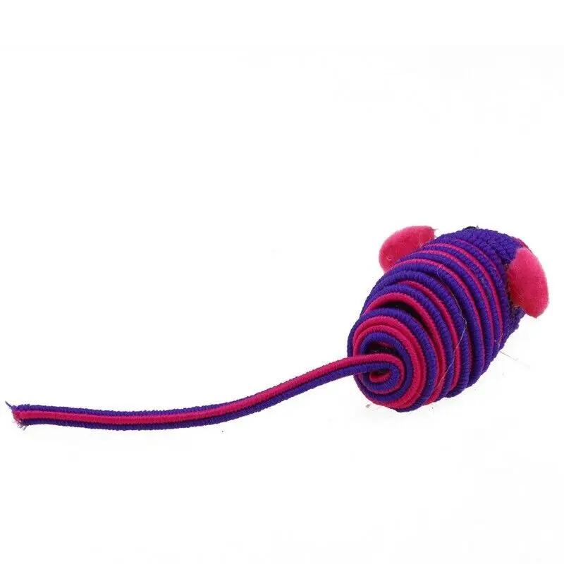 5Pcs Cat Toys Plush False Mouse Colorful Squeaker Sound Toy For Cats Kitten Bite Funny Playing