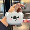 Cute Silicone Coin Purse Wallet Keychain Cartoon Cat Dogs Kids Key Wallets Portable Lipstick Earphone Storage Bag Children Gift