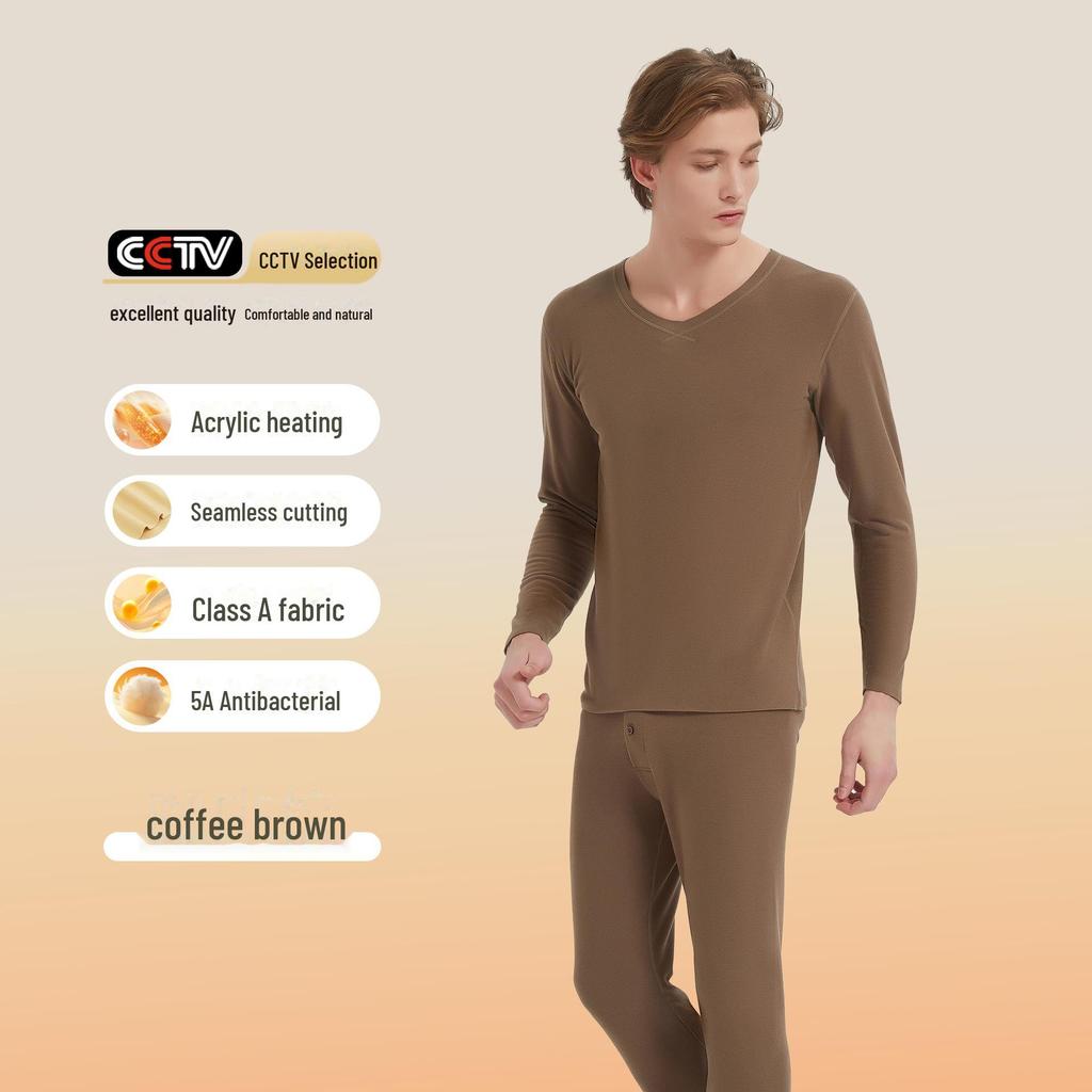 German Velvet Women's Thermal Underwear: Plus Velvet, Thickened, Antibacterial, Skin-Beautifying Suit for Autumn