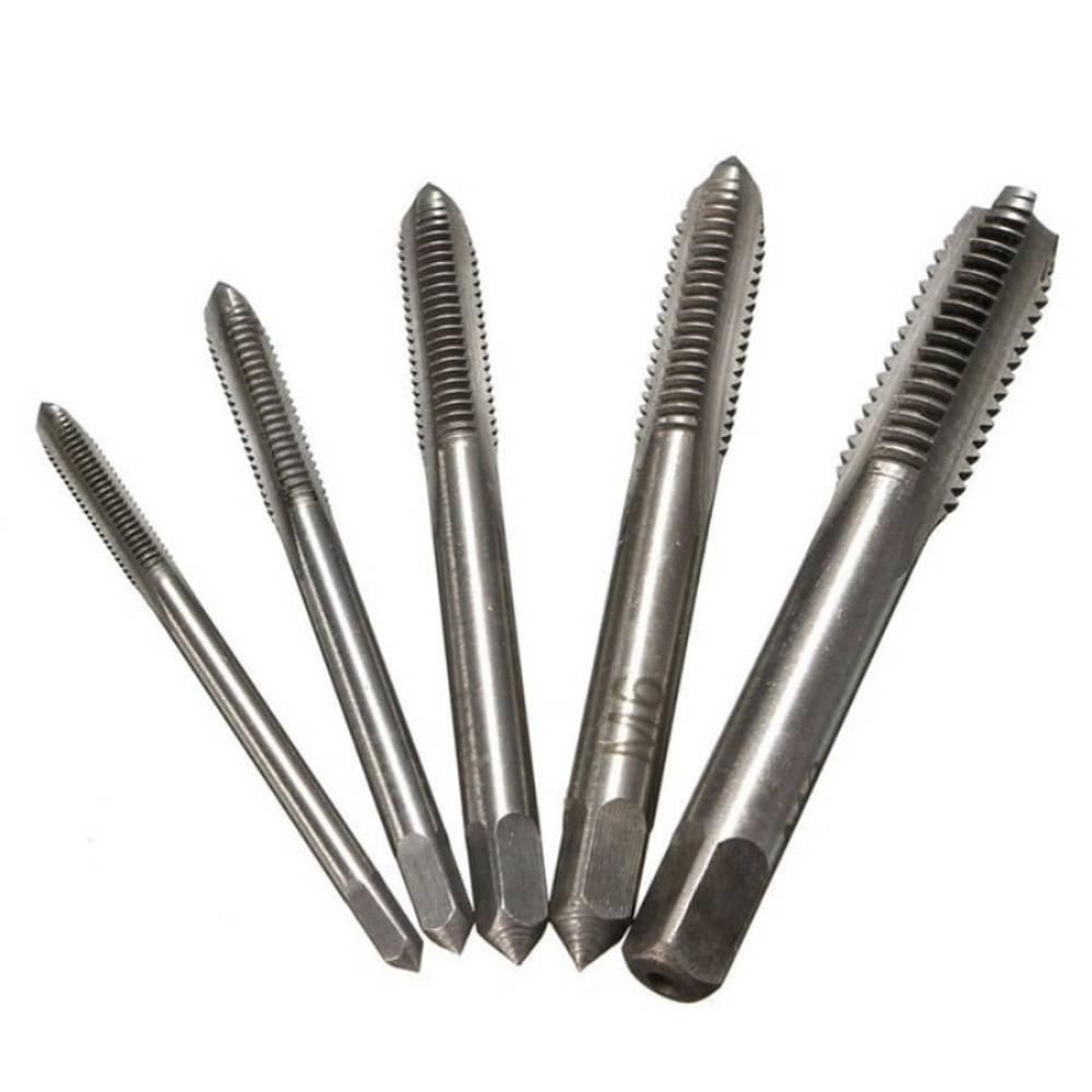 5PCS/Set M3 M4 M5 M6 M8 Machine Spiral Point Straight Fluted Screw Thread Metric Plug Hand Tap Drill