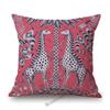 Orange Yellow Blue Pink Purple Tropical Plant Giraffe Unicorn Animal Pattern Toile De Jouy Decorative Pillow Case Cushion Cover