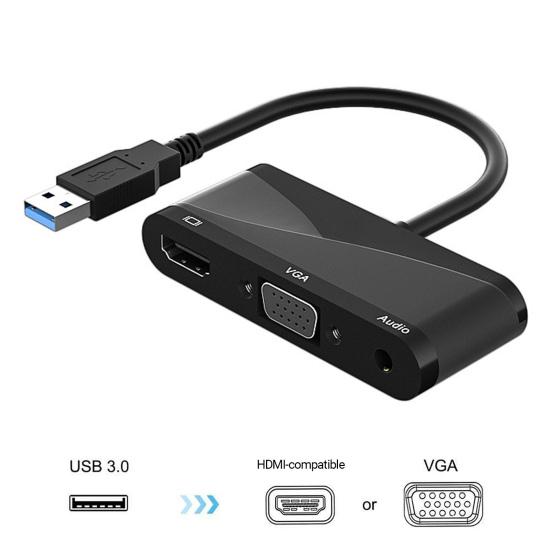 

Адаптер видеосигнала Компактный Plug Play Высокое разрешение чёрный