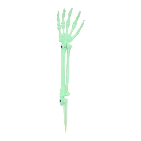 Halloween Skeleton Stake Decorations Creepy Skull Hand Arm with Stakes Realistic Skeleton Bone Model for Outdoor Yard Garden Lawn Decor