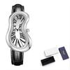 New Y2K Fashion Creative Men Women Soft Melting Silver Watch Luxury Streetstyle Irregular Shape Dial Unique Design Quartz Watch