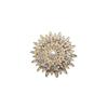 Exquisite Sunflower Brooch with Pearl Accent - Stylish Corsage Pin for Suit Coats