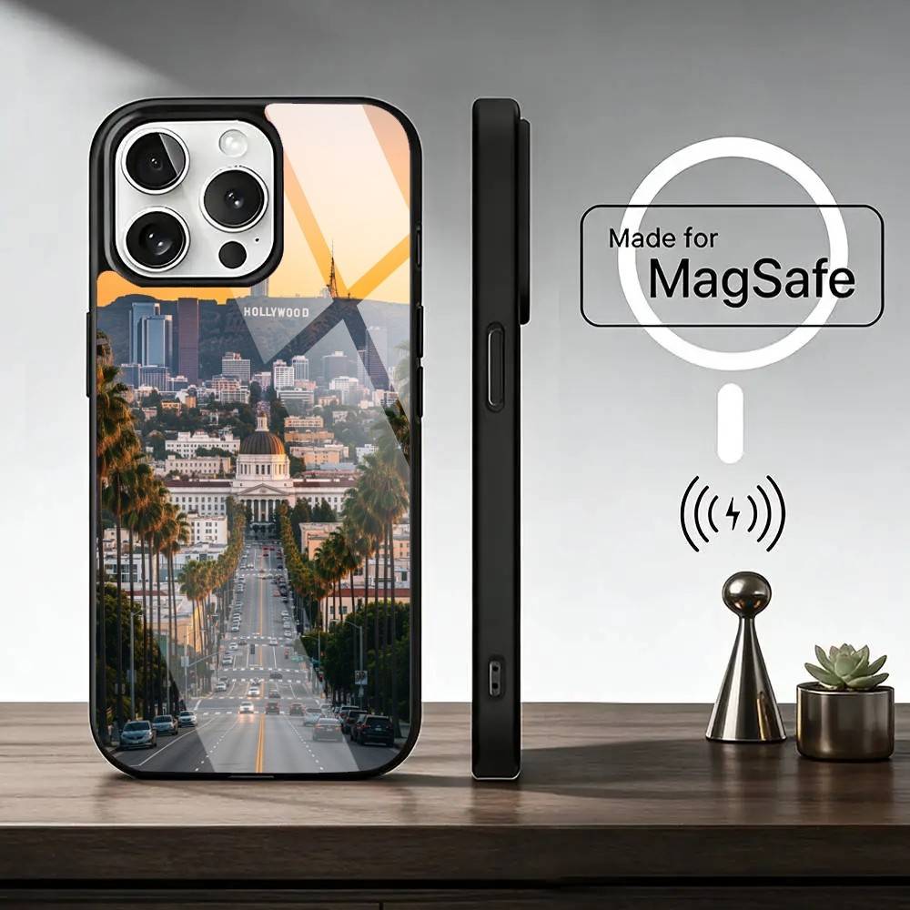N-New York C-City   Phone Case For iPhone17,16,15,14,13,12,11 Plus,Pro Magnetic For Magsafe Wireless Charging