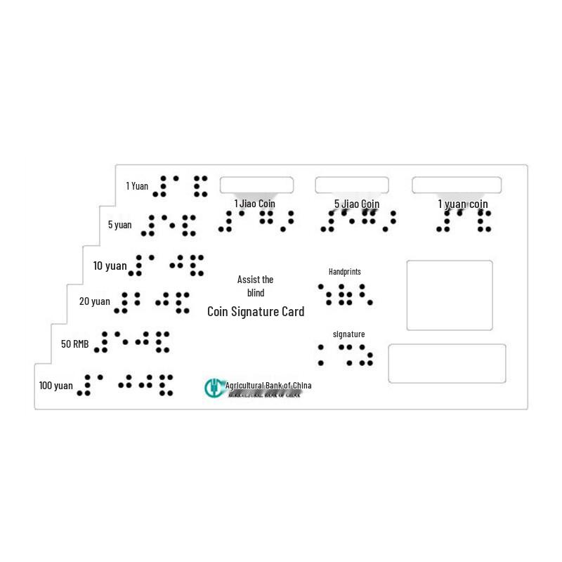 Dingsheng Tactile Currency Identifier Cards