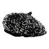 Pailletten Baskenmütze Modische Französische Baskenmütze Elegante Winter Herbst Mütze Damen Winter Kopfbedeckung Für Partys Outdoor Reisen