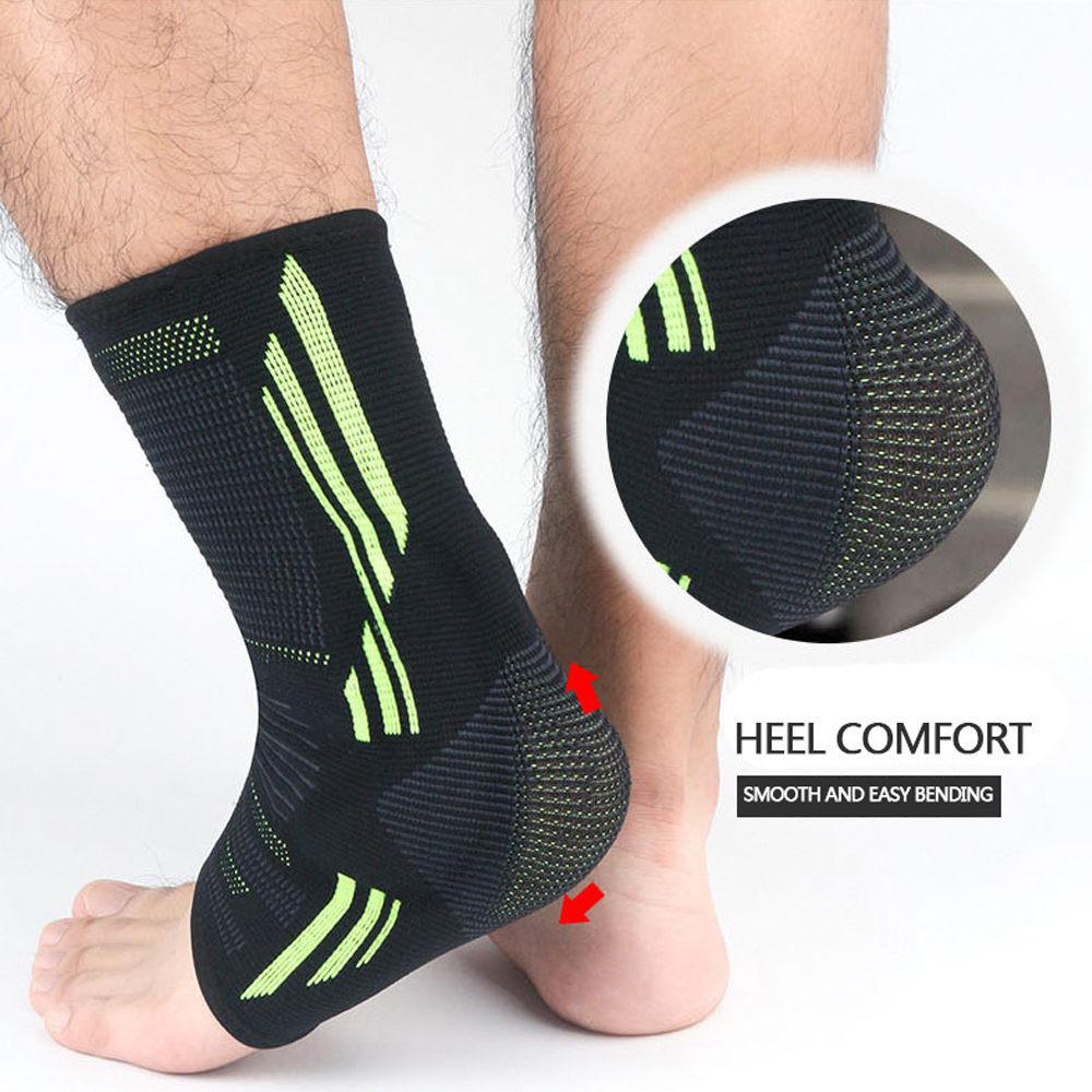 1Pcs Compression Ankle Brace, Silicone Ankle Sleeve Support, Pain Relief from Plantar Fasciitis, Achilles Tendonitis, Joint Pain