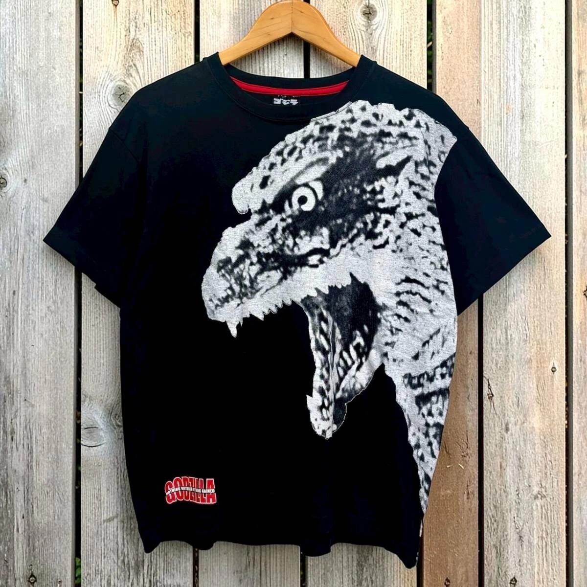 Official Toho Godzilla Big Face Graphic T-Shirt XL Black Kaiju Tee 4XL