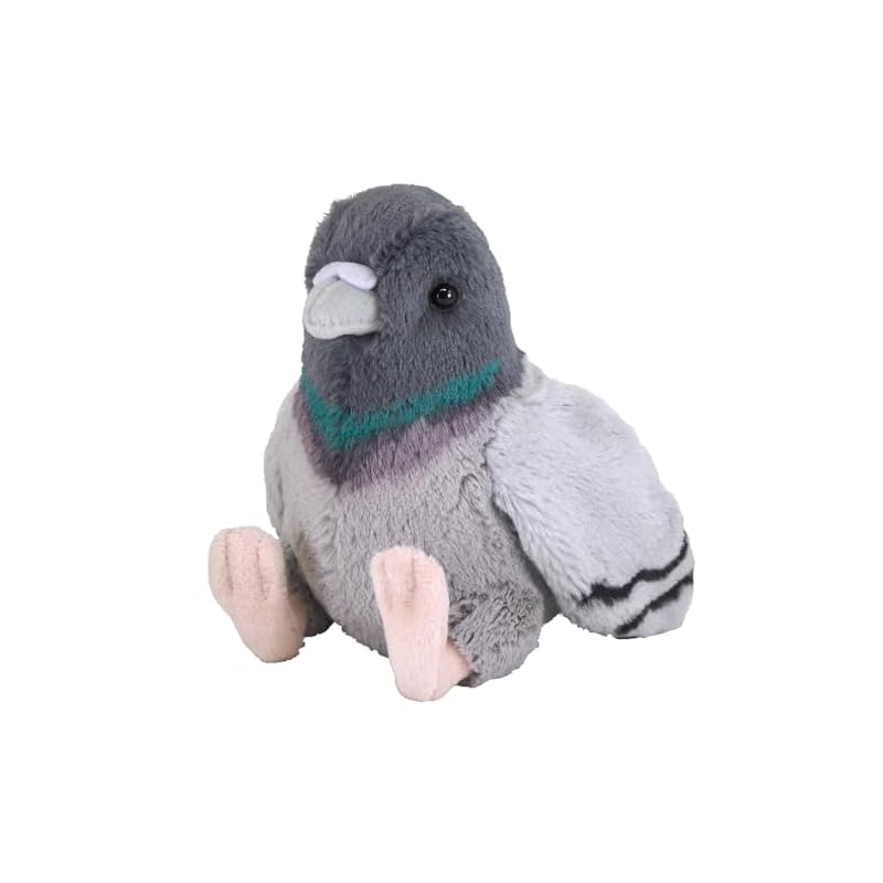 SunLemon Fluffy's Dove GY Small 12 x 19 x 15cm Plush Toy Bird Dove Gray Animal P-9572