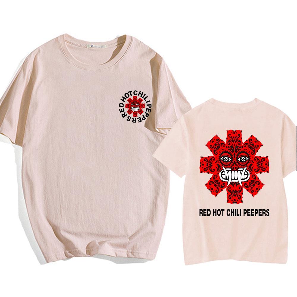 Red Hot Fire Squid Chili Peppers T-shirts Streetwear Hip Hop Summer Cotton Tee-shirt Casual Rock Graphic Printing Tshirts