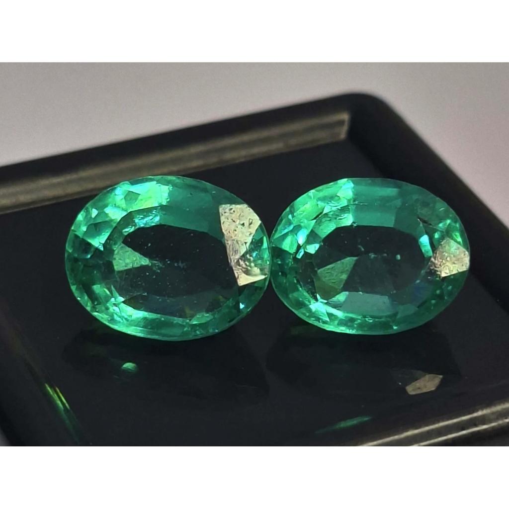 Parti Sapphire Natural 8-10 Ct Oval Cut Pair Beautiful Certified Loose Gemstone