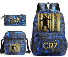 Youth Fashion Backpack Shoulder Bag Pencil Case Children'S Student School Bag 3-Piece Set