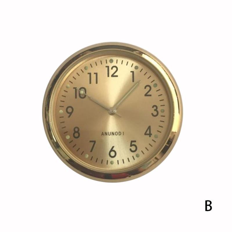 Universal Round Car Clock Stick-On Electronic Watch Dashboard Noctilucent Decoration For Cars Car Accessories