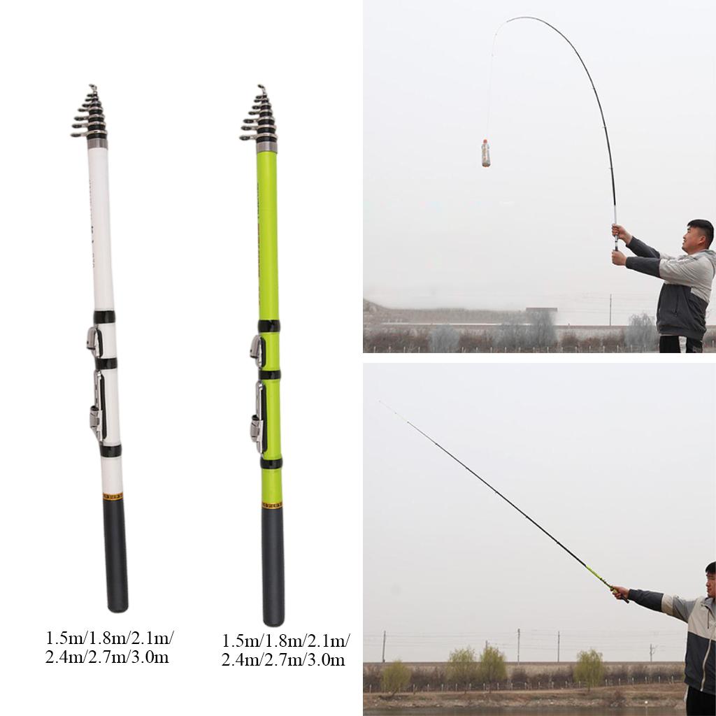 Carbon Fiber Telescopic Fishing Rod with Reel Seat Combo for Sea , Ultralight Weight, Fatigue