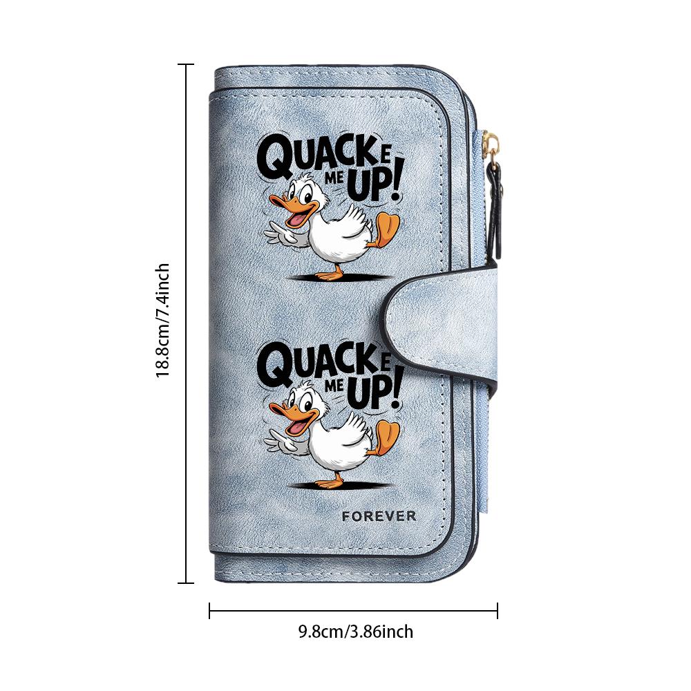  Cute Duck Print Women's Long Wallet Fashion Casual Card Holder Purse