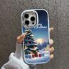 N110 Happy New Year Merry Christmas snowman Soft Phone Cases for iPhone 16Pro Max Xiaomi 11 Lite 5G NE Redmi Plating Frame Camera Protector Back Cover