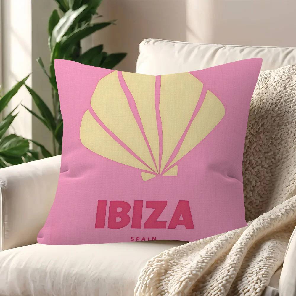 Miami Beach Ibiza Capri Bondi Mykonos Pillow Gifts Home Office Furnishings Bedroom Sofa Car Cushion Cover Case 45X45Cm