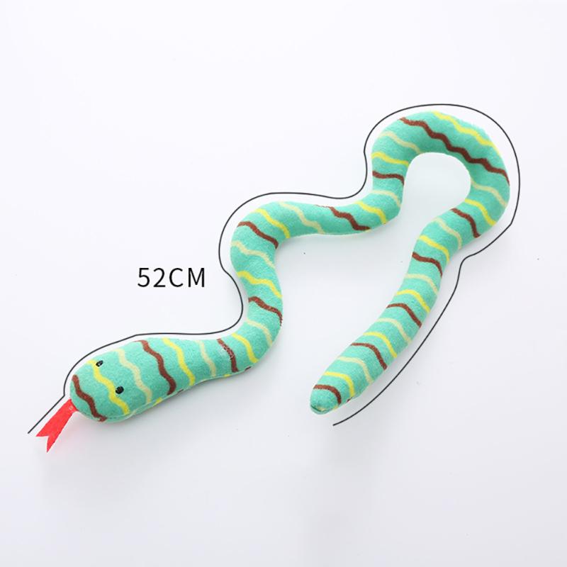 Snake Plush Teaser Cat Toys Bite-resistant Molar Interactive Catnip Chewing Playing Toy Cat Supplies