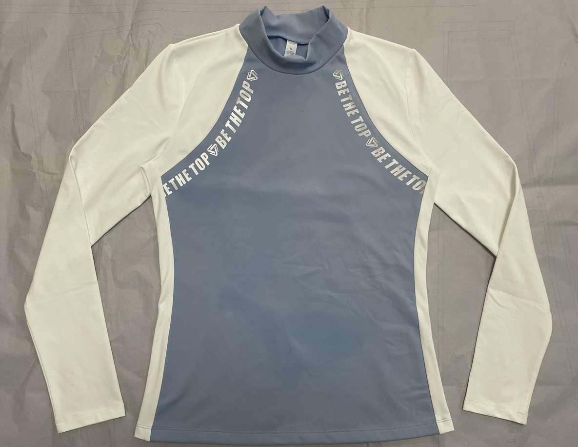 

Женская рубашка для гольфа с длинным рукавом и высоким воротом в стиле колор-блок - Дышащая, Эластичная, Летняя спортивная одежда Extra Large