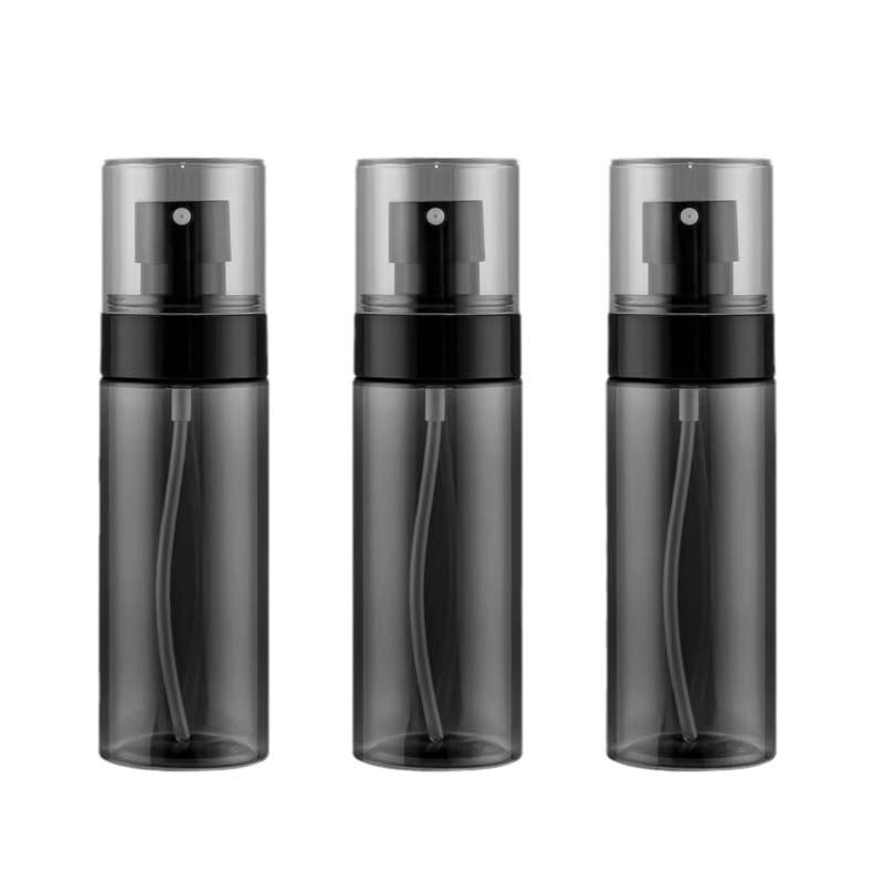 Portable Translucent Black Ultra-Fine Mist Spray Bottle for Toner or Alcohol - Travel-Size Facial Hydration Solution