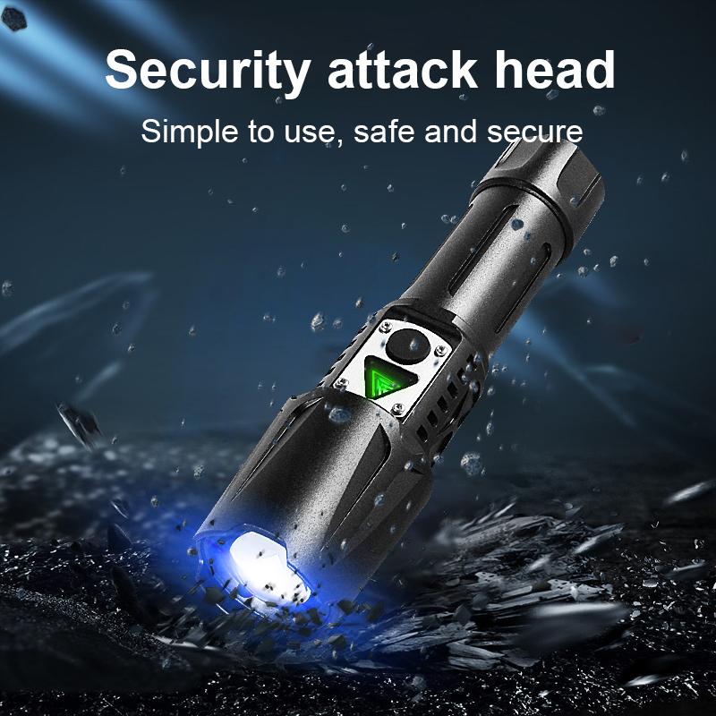 Powerful LED Flashlight Aluminum Alloy Portable Torch USB ReChargeable Outdoor Camping  Flash Light