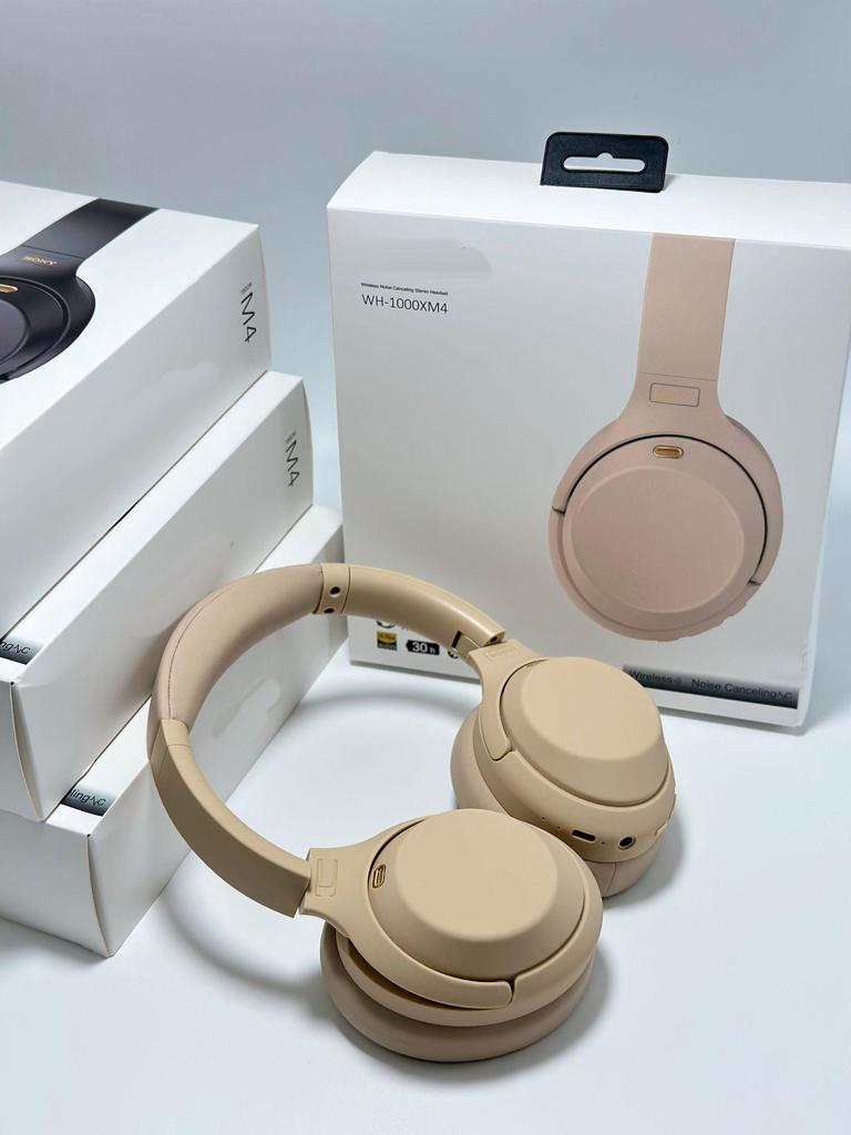 WH1000XM4 Noise Cancelling Bluetooth Over-Ear Headphones - New Model, Stereo, Wireless, Ideal for Sports and Calls