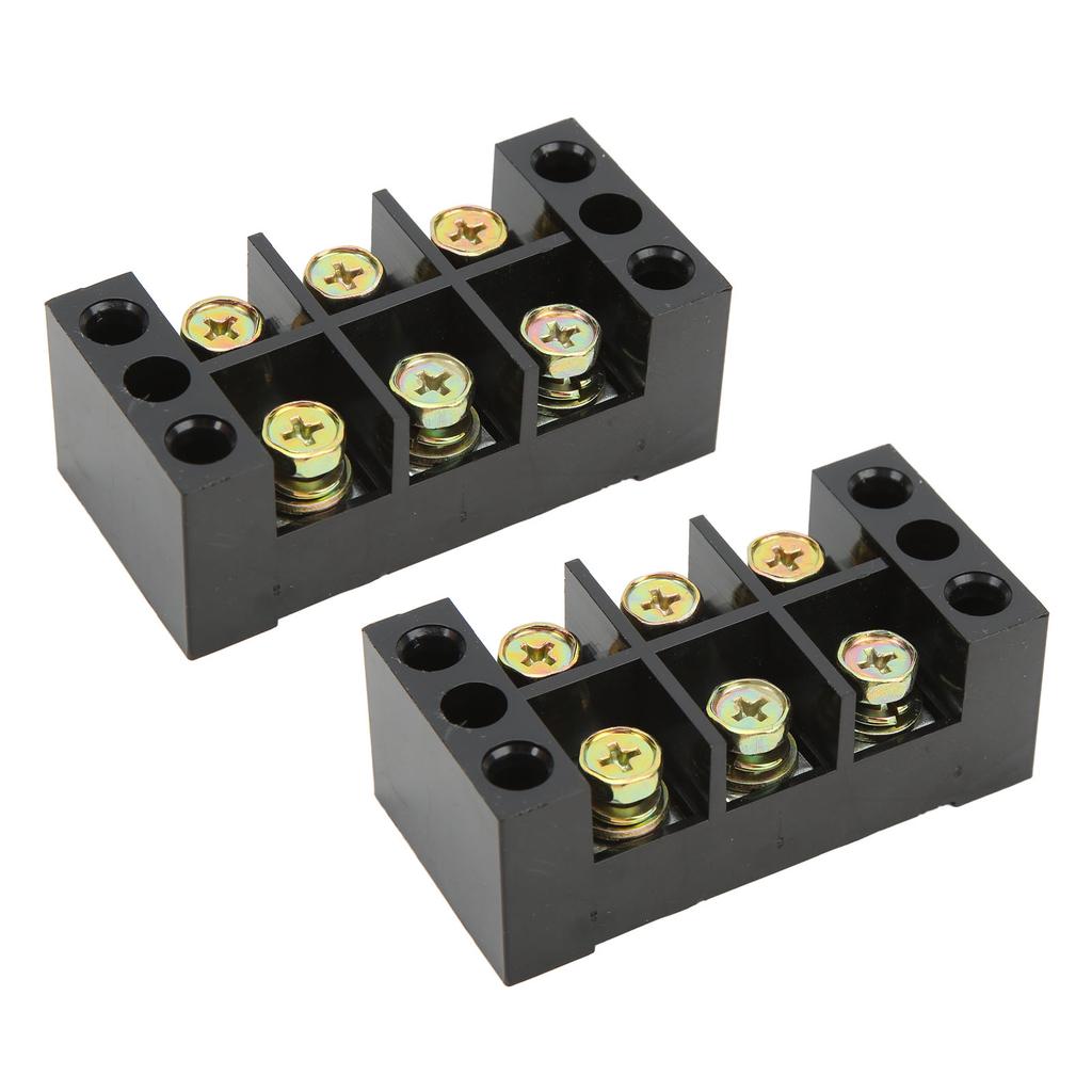Terminal Strip Block Large Current Easy Wiring Ground Circuit Terminal Block 600V 60A 3 Positions