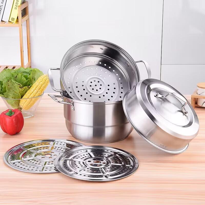 Wutuo 3-Layer 304 Stainless Steel Steamer Pot